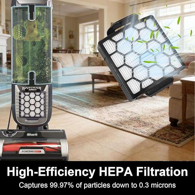 ZU102 Filters for Shark Rotator Pet Upright Vacuum ZU100 ZU102, Include 2 HEPA, 4 Foam & Felt Filter and 4 Odor Neutralizer Cartridges for Pet Homes, Reduces Hair Dust & Smell