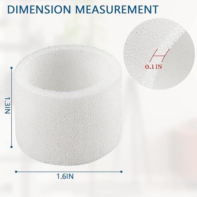 16-Pack Top Fill Humidifier Replacement Filters for LEVOIT LV600S, Superior6000S, OasisMist 450S, Classic160, Dual150, Dual200S, Classic300(S) Humidifiers | Upgrade