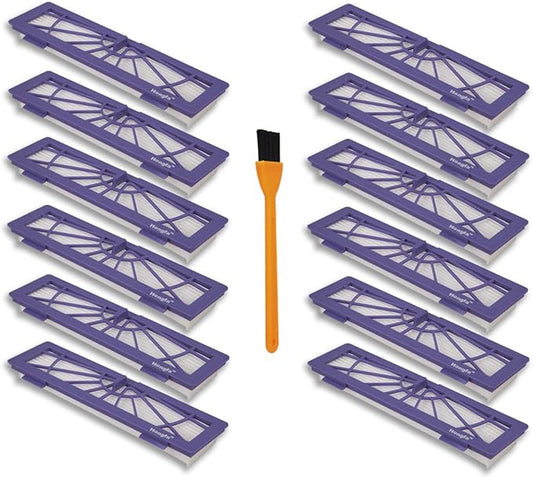 Hongfa Replacement for Neato Connected D7 Filters, 12pcs Neato BotVac D series Filters Compatible with Neato D80 7e 85 D3 D4 D5 D75 BotVac Connected Robot Vacuums