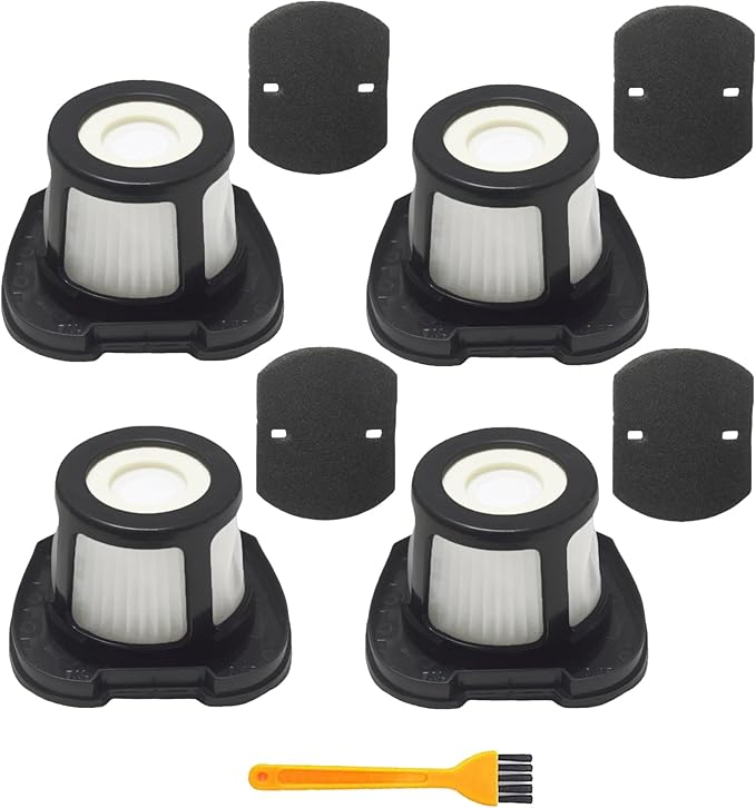 Replacement Filters for Bissell Pet Hair Eraser Cordless Hand Vacuums (2284W, 2390, 2389, 2057&More) - Replaces #1614212, #1614203, #1614204-4 Mesh + 4 Foam, 3-Stage Filtration, Washable, Easy Install