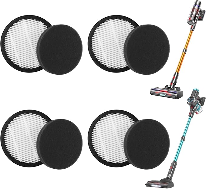 HEPA Vacuum Replacement Filters Fits for AFNOP Acevac11 Cordless Vacuum Cleaner, Washable and Durable Filters,4 Pack Filter Parts