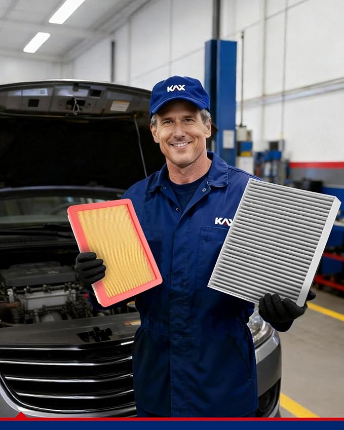 KAX Engine & Cabin Air Filter Kit, Replacement for Chevrolet Equinox 2018-2026, GMC Terrain 2018-2026, Replace# CA12260 CF11966