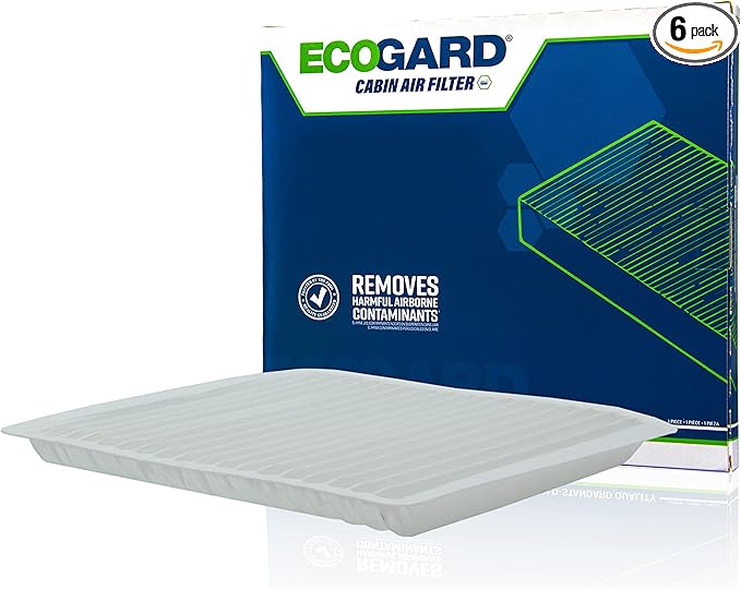 ECOGARD XC25876 Cabin Air Filter Fits 2007-2014 Ford Edge, 2008-2015 Mazda CX-9, 2011-2015 Lincoln MKX, 2008-2009 MKZ, 2009 MKS (Pack of 6)