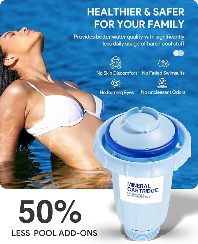 2 Pack W28175 Replacement for Nature2 Express Mineral Cartridge for Pool System, for In-Ground & Above-Ground Pools up to 30,000 Gallons, W20171, W20080, W26775