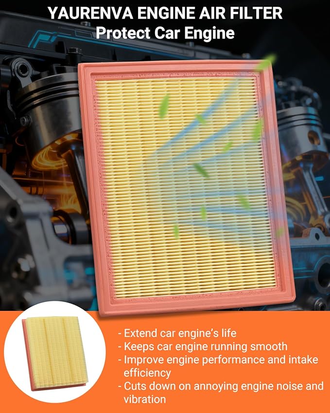Engine & Cabin Air Filter Kit with Activated Carbon, Fit for 2022 2023 2024 2025 2026 Nissan Pathfinder 3.5L & INFINITI QX60 3.5L, Relace 272775NA1A, 16546-6TA0A, CF12552, WA11687