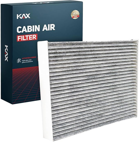 KAX HEPA Cabin Air Filter with Activated Carbon, CF11174 Replacement for Ford Fusion, Lincoln MKZ 2010 2011 2012, Mercury Milan 2010 2011, Passenger Compartment Air Filter, Filter Up Dust Pollen