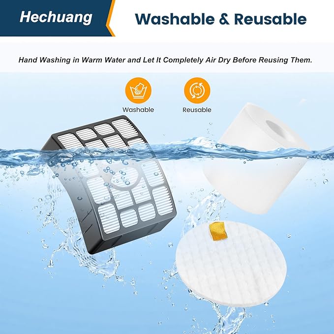 Hechuang NV752, AZ1002 Filters for Shark Rotator APEX DuoClean Powered Lift-Away Vacuum AZ1002, NV650, NV651, NV652, NV750, NV751, NV752, NV753, AX950, AX951, Replacement Part XFF650 & XHF650