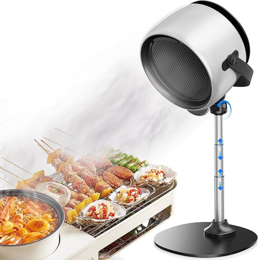 Portable Range Hood,Rechargeable Desktop Range Hood with 3 Speed Exhaust Fan,Detachable Aluminum Filter,Strong Suction Kitchen Exhaust Fan for Indoor BBQ, Hot Pot, RV & Desktop Cooking Black