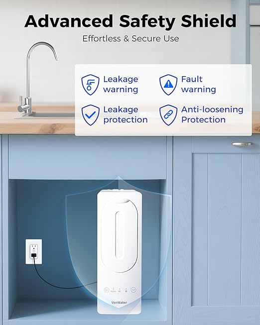 800GPD Under Sink Tankless Reverse Osmosis System,7-Stage RO Water Filtration System, NSF/ANSI 372 Certified RO Drinking Water Filter, FCC Listed, Reduce TDS,PFAS,Odor, 2:1 Pure to Drain