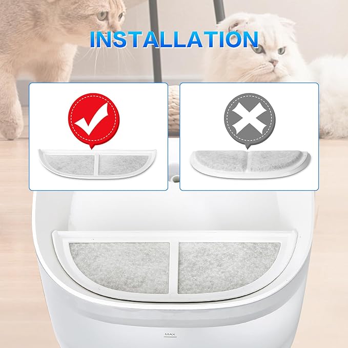 8 Packs Replacement Pet Water Fountain Filter Compatible with eufy Pet Water Fountain for Dogs and Cats