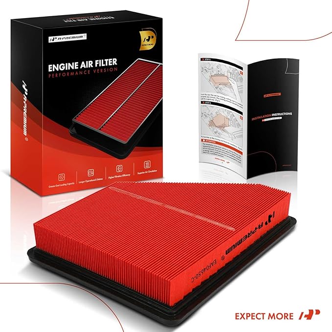A-Premium Pre-oiled Engine Air Filter Compatible with 2010-2017 Chevy/GMC (Equinox, Terrain), 2.4L 3.0L 3.6L