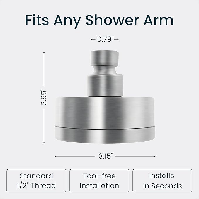 LAIFsolutions Swivel Shower Head for Vortex-Action Shower Filter – Advanced Purification with Copper-Zinc KDF for Hard Water – Reduces Chlorine & Heavy Metals – Revitalizes Skin & Hair (Sprayer)