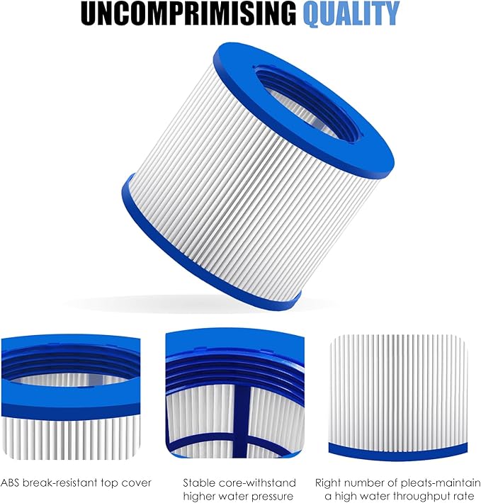 Screw in Hot Tub Filters for Relxtime Spas/ALEKO Hot Tub/Wejoy Hot Tub Aquaspa/Co-z Spa Hot Tub/Wave Spas/CleverSpa, Screw-On/Threaded Filter for Type PM_SPA-P154, 8106-2 Pack