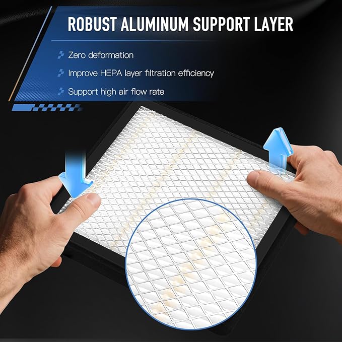 HEPA Cabin Air Filter with Activated Carbon Bean, Certified 99.95% Filtration, CF11643 for Audi A3, A3 Quattro, Q3, S3, TT Quattro; VW Jetta, Arteon, Golf, Tiguan, Atlas, GTI, Taos