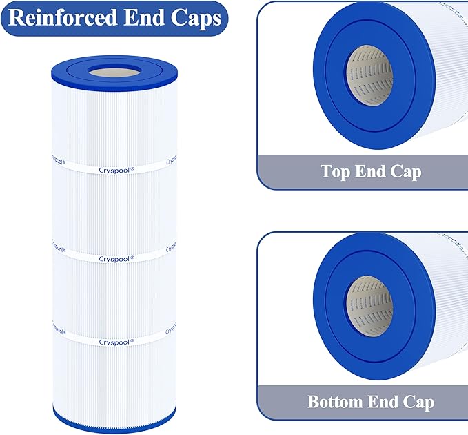 Cryspool® 07069 Filter Compatible with Clean & Clear Plus 320, CCP320, PCC80-PAK4, R173573, 817-0081, C-7470, FC-1976, 4×80 Sq. Ft Pool Filter Cartridge, 4 Pack