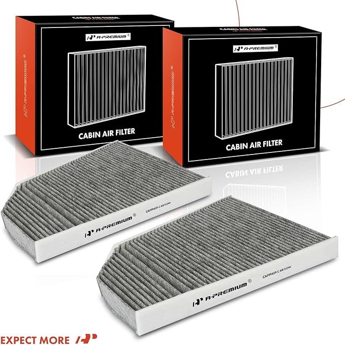 A-Premium 2-PC Cabin Air Filter with Activated Carbon Compatible with Tesla X 2016-2023, Replace# 103904200B