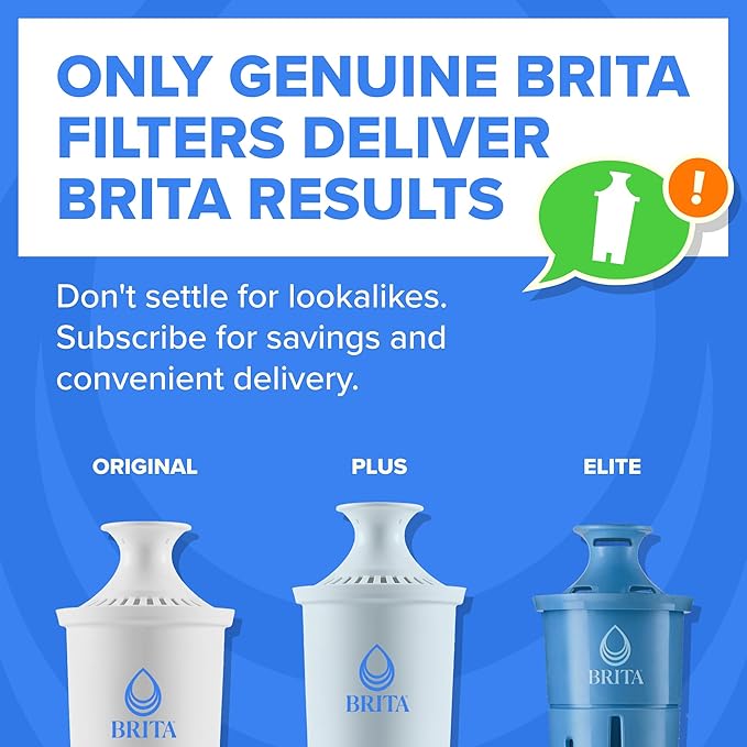 Brita 27 Cup Water Filter Dispenser with Elite Filter, NSF Certified to Remove 99% of Lead, Reduces 30 Contaminants Including Microplastics, Mercury & Chlorine, SmartLight Indicator, BPA-Free, Black