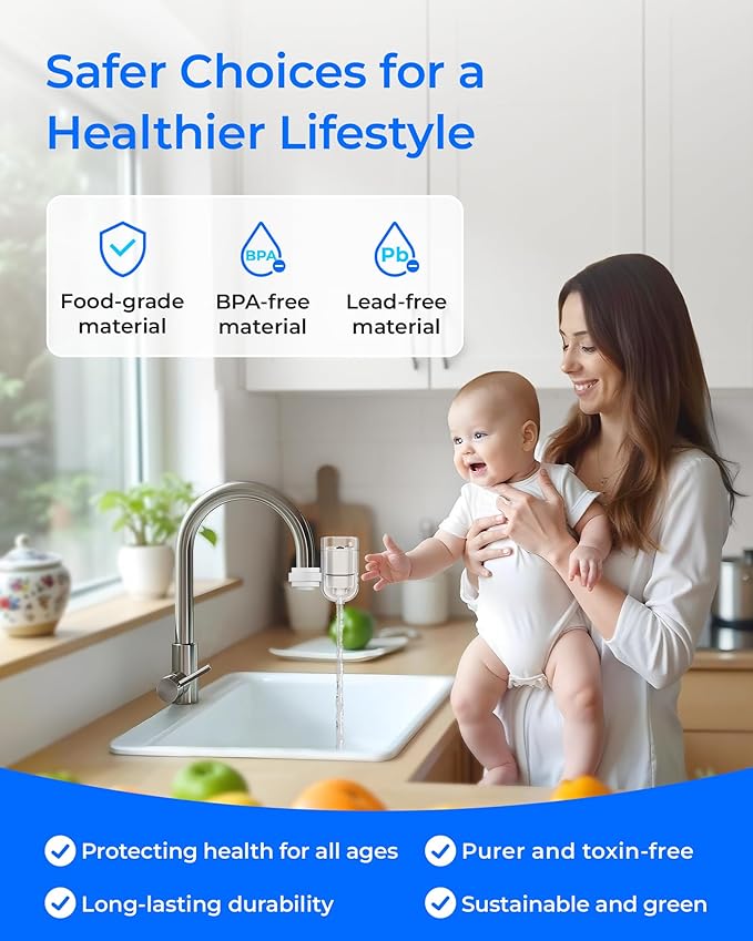 Waterdrop C08B Faucet Water Filter, Compatible with All PUR® Plus Faucet Filtration System, Replacement RF-3375®, NSF 42 Certified, 9-Month, 900-Gallon, 3 Pack