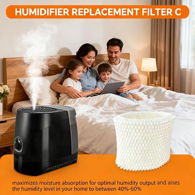 Humidifier Filter C Compatible with Honeywell HC-888N, HC-888, Wicking Filters Replacement Pack of 2