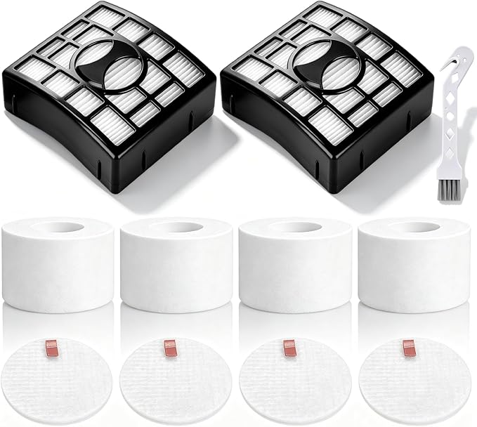 Leadaybetter 2 + 4 Pack Replacement Filters for Shark Rotator DuoClean Powered Lift Away Speed NV680 NV681 NV682 NV683 NV800 NV801 NV803 UV810, Compare to Part # XFF680 &XHF680