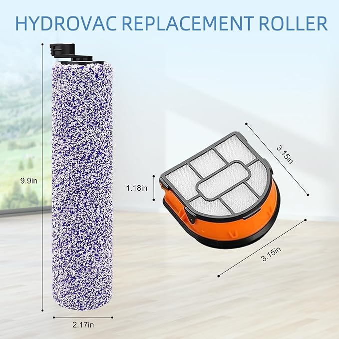 HydroVac Replacement Brush Roller Filter: for Shark WD101 WD201 WD100 WD200 AW201 WD200C WD201C WD101C AW261 WD160 Hydrovac XL 3-in-1 Vacuum Cleaner, Cordless Pro XL Vacuum, Part WDFF1 WDB1