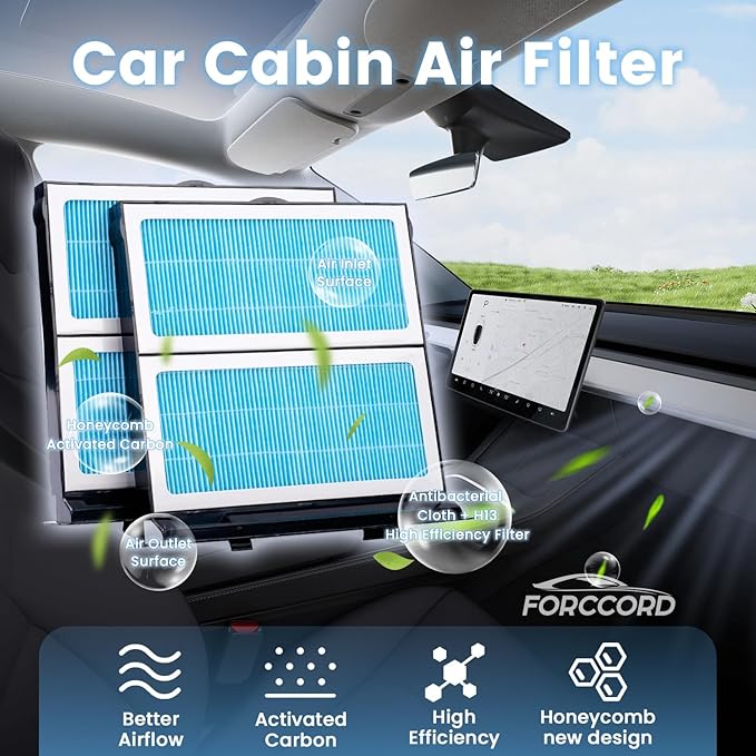2-Pack HEPA Cabin Air Filter Fits for Subaru Forester 2.5L (2019-2026), WRX (2022-2026) Activated Carbon Cabin Filter Replacement 72880-FL000 Car Accessories