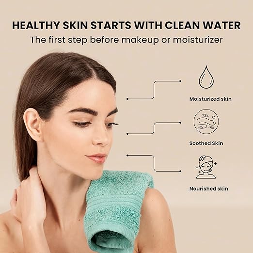 Faucet Filter – Bathroom Sink Faucet Filter for Men & Women’s Skincare, Vitamin C–Infused, Reduces Chlorine, Advanced Filtration for Hydrated Skin, Hard Water Softener (White)