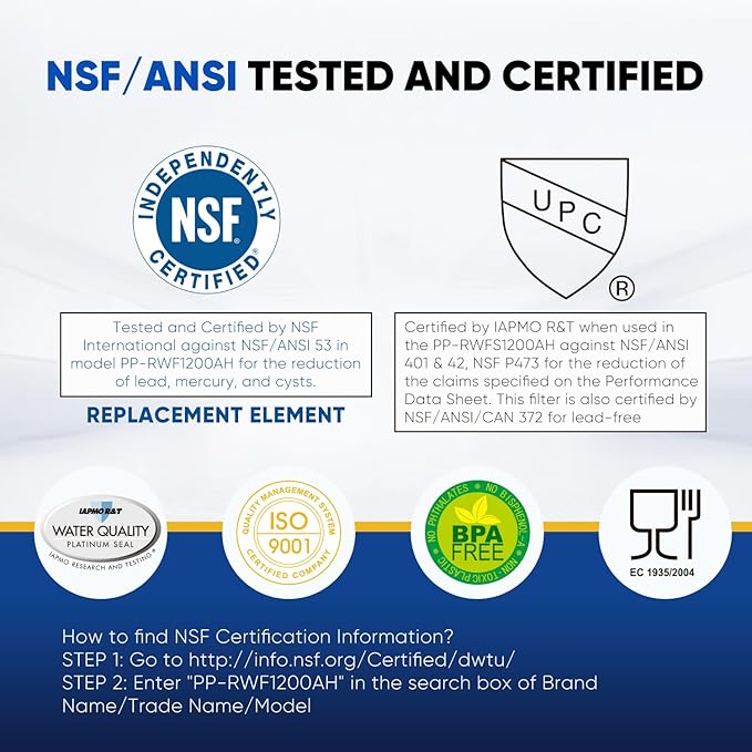 PUREPLUS 469690 NSF 401 & 473 & 53 & 42 Certified Replacement for LG LT700P Kenmore Elite 9690, ADQ36006102, ADQ36006101, LFXS30766S, LFX28968ST, LT120F Refrigerator Water and Air Filter Combo, 2Pack