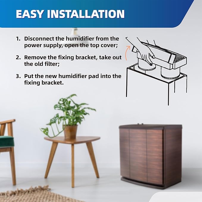 HDC12 Humidifier Wick Filters | HDC-12 Replacement HD13030 HD1303 HD14060 HD1406 HD13050 HD1305 HD1407,Humidifier Filters 14911 32-14911 ES12-4 Pack