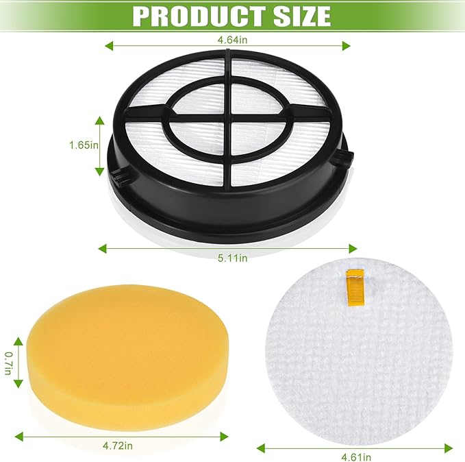 27909 1650 Filter Replacement Compatible with Bissell Pet Hair Eraser Turbo Pro/Plus Febreze 27909 1650 1650A 2281 2475 2790 2817 Vacuum, Replace to part 1606751 and 1603437