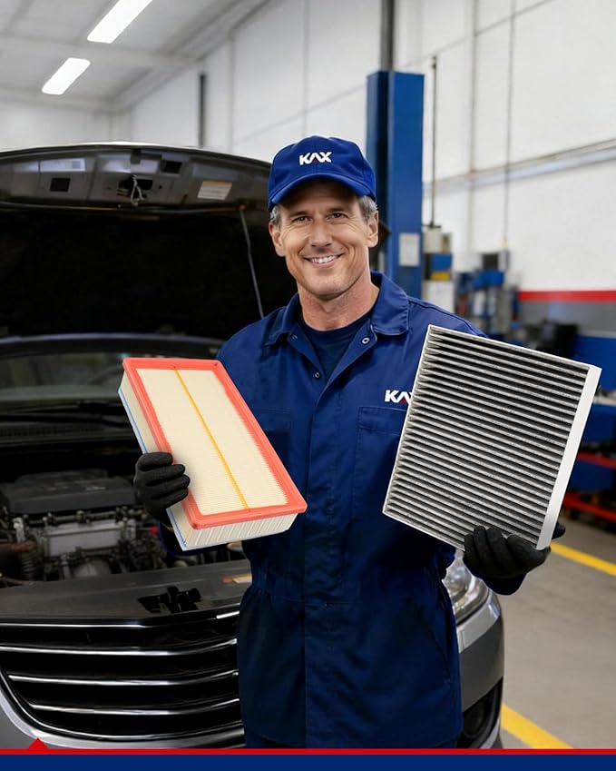 KAX Engine & Cabin Air Filter Kit, Replacement for Volkswagen Atlas 2018-2025, Atlas Cross Sport 2020-2025, Replace# CA12293 CF11643