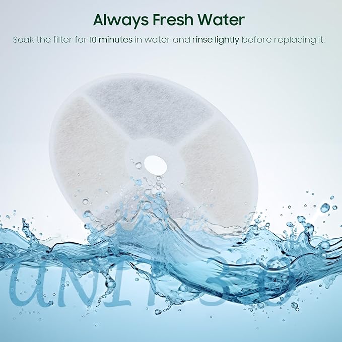 10 PCS Plastic Reduced Version Pet Cat Water Fountain Filters Fit For Solo 2/Solo SE,3 Pro/2S/3, Including Replacement Filters and Replaced Foam Pump Filter (10 pcs)