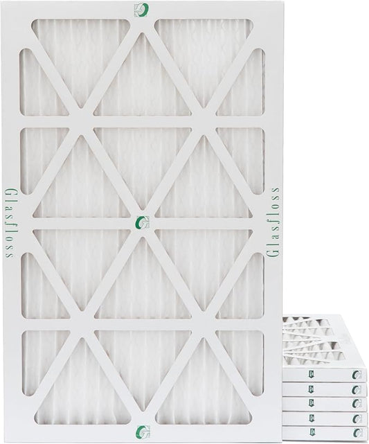 Glasfloss ZL 12x30x1 MERV 10 (FPR 5-6) AC Furnace Air Filters. (Box of 6). Actual Size: 11-5/8 x 29-1/2 x 7/8