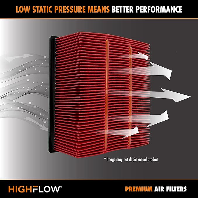 HIGHFLOW High Performance, Pre-Oiled Disposable Engine Air Filter PA99365X | Fits 2019-2025 Subaru Forester, 2018-2025 Crosstrek, 2020-2025 Outback, 2019-2025 Ascent, 2017-2025 Impreza