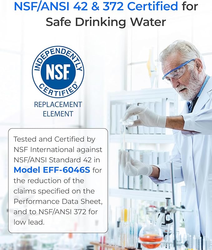 Waterdrop LT1000PC ADQ747935 Refrigerator Water Filter and Air Filter, Replacement for LG® LT1000P®, LMXS28626S, LFXS26973S, LFXS26596S, LFXS28596S, ADQ74793501, ADQ74793502 and LT120F®, 2 Combo