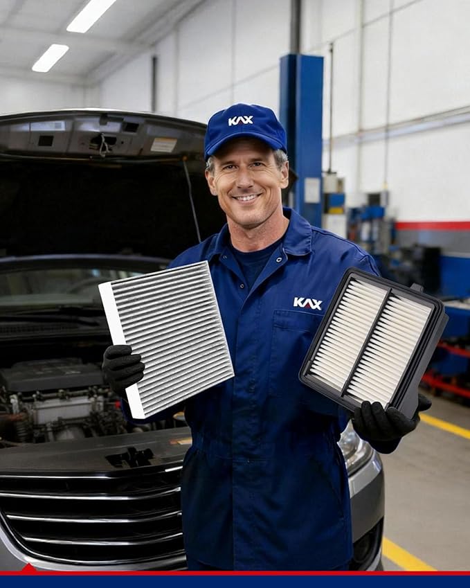 KAX Engine & Cabin Air Filter Kit, Replacement for Honda Fit 2009-2013 1.5L, Replace# CA10650 CF11182