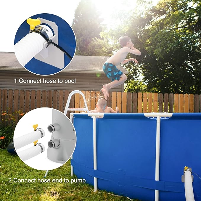 Replacement Hose for Pool Pump 1.25" Diameter Swimming Pool Hose for Above Ground Pools, 59" Long 4 Pack Filter Pump Hose for Pump Models(330 GPH, 530 GPH, 1,000 GPH)