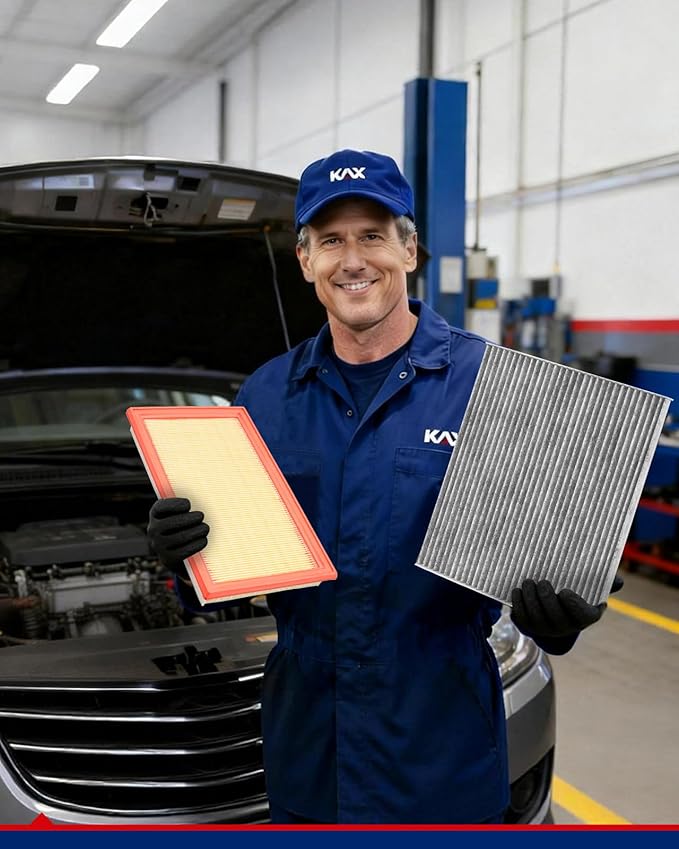 KAX Engine & Cabin Air Filter Kit, Replacement for Nissan Pathfinder 2013-2020 3.5L, Murano 2015-2024 3.5L, Maxima 2016-2023, Altima 2013-2018 3.5L, INFINITI QX60 2014-2020, Replace# CA4309 CF11776