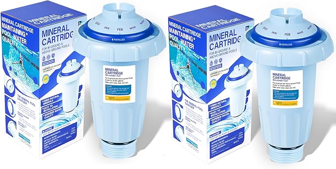 2 Pack W28175 Replacement for Nature2 Express Mineral Cartridge for Pool System, for In-Ground & Above-Ground Pools up to 30,000 Gallons, W20171, W20080, W26775