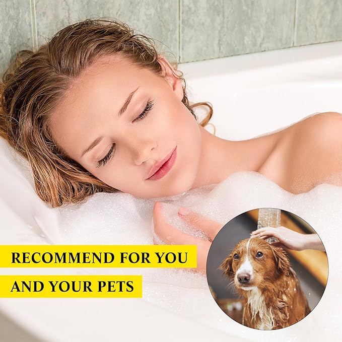 Vitamin C Shower Filter for Hard Water, Shower Head Filter to Chlorine Fluoride Sediment, Water Purifying Filtered Shower Head with Beads, Helps Dry Skin & Hair Loss, Easy Installation (Lemon)