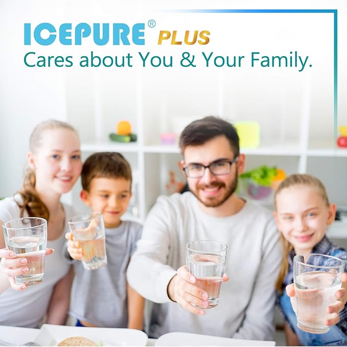 ICEPURE PLUS 46-9690 NSF/ANSI 53 Certified Replacement for LG LT700P ADQ36006101, Kenmore Elite ADQ36006102, LFXC24726S, HDX FML-3 LT700PC, RWF1052 Refrigerator Water and LT120F Air Filter,4 Combo
