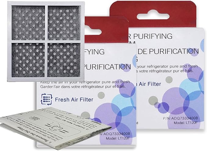 [LT120F Air Filter OEM Mania] LT120F 2-PACK for LG Kenmore Replacement Compatible with LG Kenmore - 6-Month Fresh Air System LT120F 469918 Refrigerator Air Filter Replacement Part