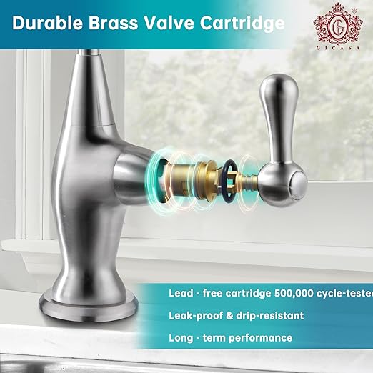 Sink Drinking Water Faucet, Sink Water Filter System, Suitable for Most Reverse Osmosis or Water Filtration Systems, Stainless Steel Reverse Osmosis Faucet for Kitchen Bar, Brushed Nickel