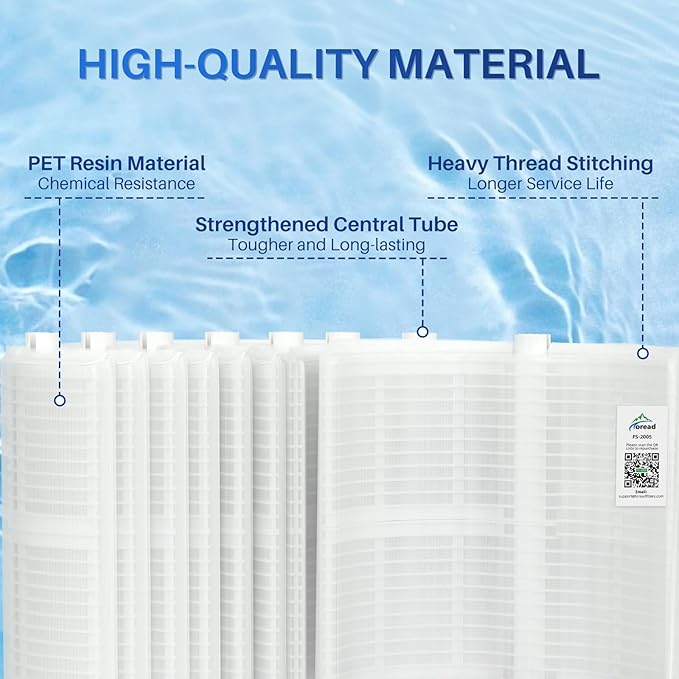 TOREAD FS-2005 DE Filter Grids 60 Sq.Ft Complete Pool Filter Replacement for Hayward DE6020 DEX6000DA Unicel PFS3060 Filbur FC-9550 FNS Plus 60 Jandy DEL DEV60 59003000 30 Inch Height