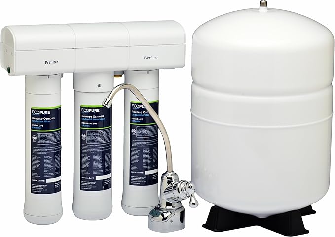 EcoPure Reverse Osmosis Under Sink Replacement Water Filter Set (ECOROF) | NSF Certified | Fits ECOP30 System | 6-Month Filter Life (Pack of 4)