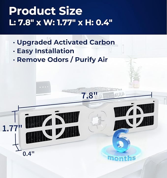 4 PACK Refrigerator Air Filter Replacement of AF-2 RAF-2 Compatible with Frigi-daire FRGPAAF2 PureAir and Elec-trolux ELXPAAF2, Replace for FRFC2323AS FRFC232LAF FRFC233LAF FRFN2823AS Fridge