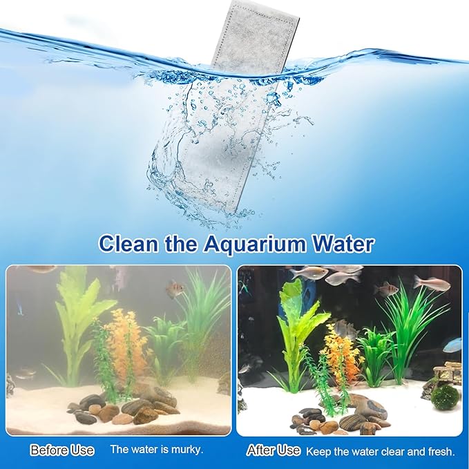 Filter D Cartridges Replacement for Imagitarium Aquarium Fish Tank Filter, Aquarium Coconut Carbon Cartridge Filter Compatible with Imagitarium Aquariums Type D Filter Cartridges 4 Pack