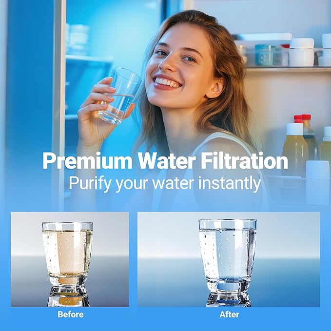 LT1000P ADQ747935 LG LRMXS2806S LMWC23626S RWF4700AB LFXS28596S LMWS27596S LRFLC2706S Water Filter Replacement for LG lt1000P - 6 Month 300 Gallon Capacity, LFXS26973S and LT120F Air Filter