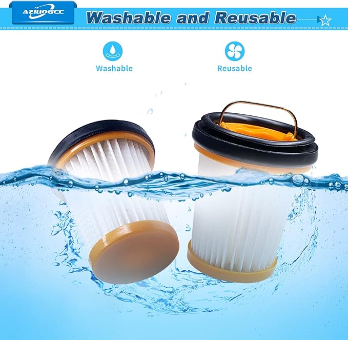 Wandvac Filter Replacement for Shark WV201 Wandvac Handheld Vacuum ion w1 cord-free wv200 WV201, WV205, WV220,Part # XHFWV200,5 Pack Filters