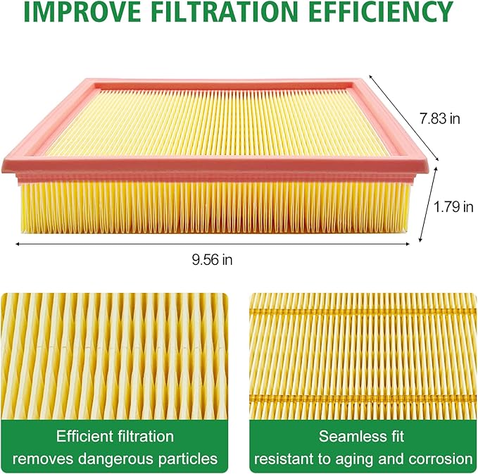 Capume 2PCS Cabin Engine Air Filter Kit Fits for 2022 2023 2024 2025 Pathfinder,2022-2025 QX60,Replacement for 165466TA0A,272775NA1A,JM277JMTAOA